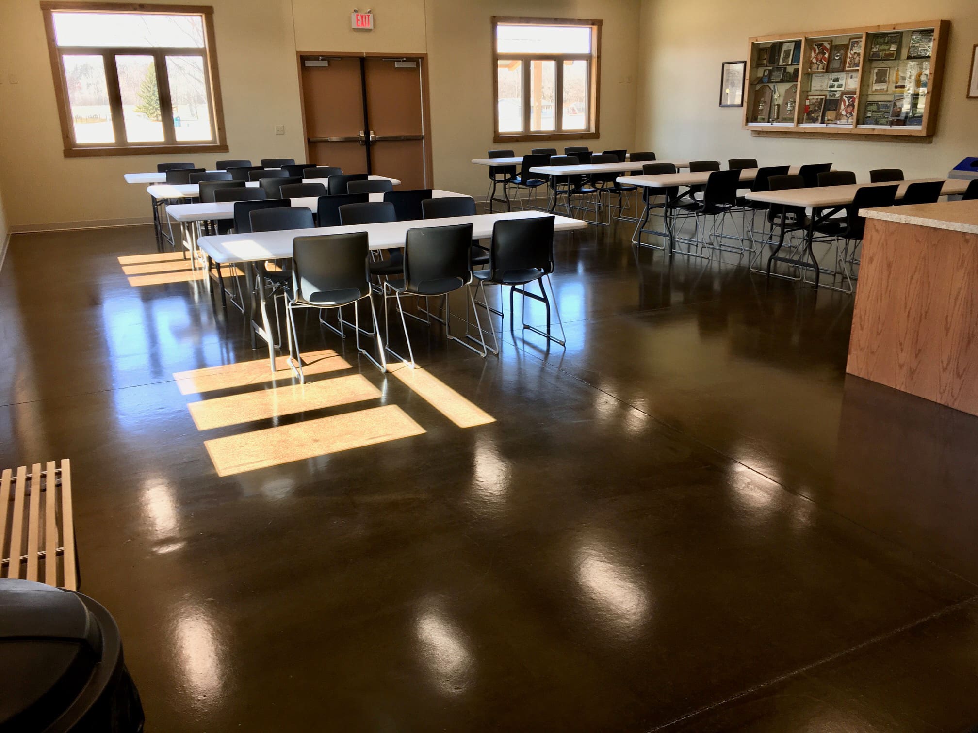 concrete in classroom